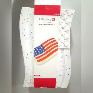 Celebrate it, Red, White & Blue, Silicone Cake Mold,
